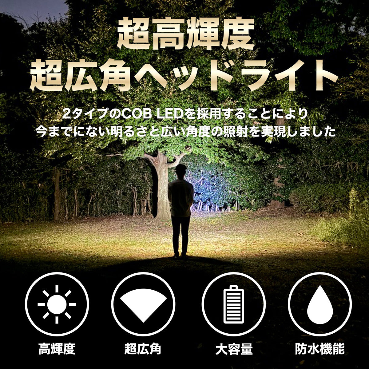 ヘッドライト LED 充電式 ネックライト 17時間点灯 ケース付き 超広角 小型 センサー搭載 防災 防水 キャンプ 登山 釣り 日本ブランド Cercano (セルカノ) (2, 黒色)２セット