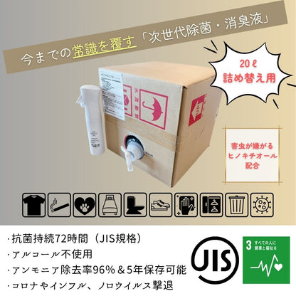 AIRSHIELD96　ヒノキチオール配合20L詰替え用BOX