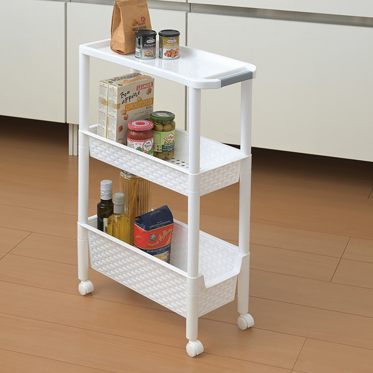 ワゴンラック 3段 幅21cm 収納