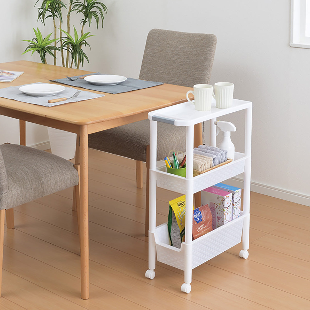 ワゴンラック 3段 幅21cm 収納