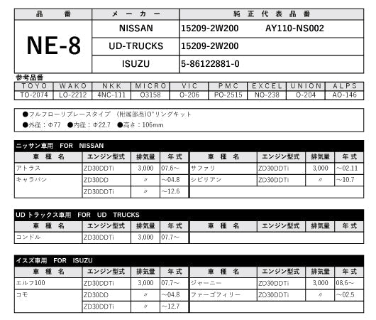 フェスコ FILT オイルフィルター NE-8