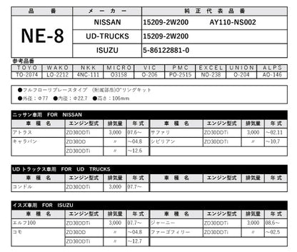 フェスコ FILT オイルフィルター NE-8