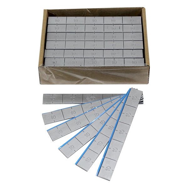 シルバー塗装 マルチ超薄型 10G刻み板ウェイト箱入 鉛製 3KG 黒テープ 60枚入り1箱