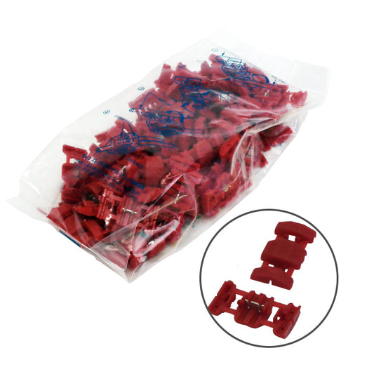AMP 配線分岐タップ 赤 0.5～0.85sq 100個