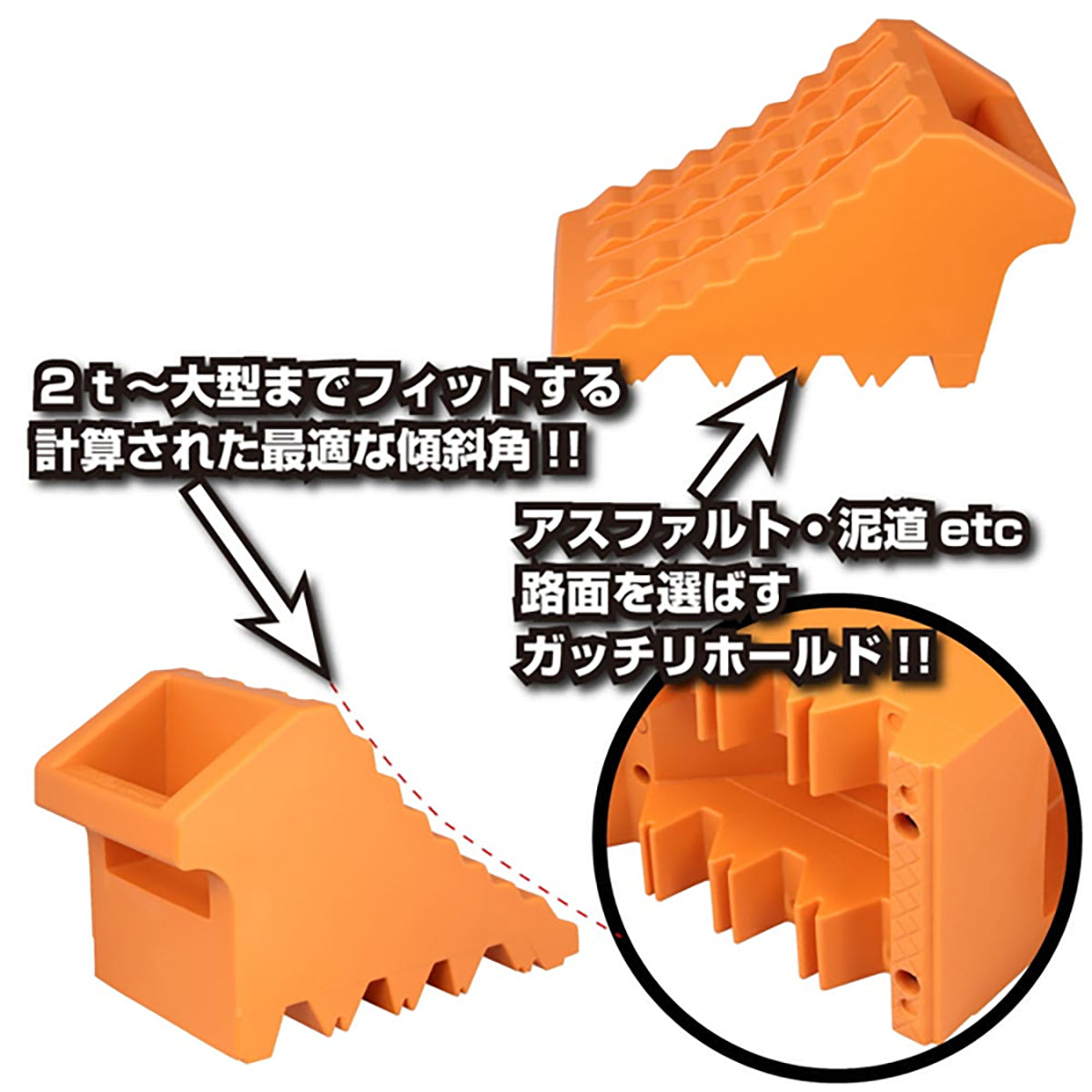 ジェットイノウエ 車輪止め 2個入 ロープ付