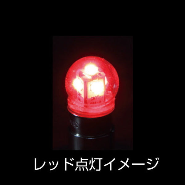 ジェットイノウエ 電球型LED5バルブ 12V BA15S レッド