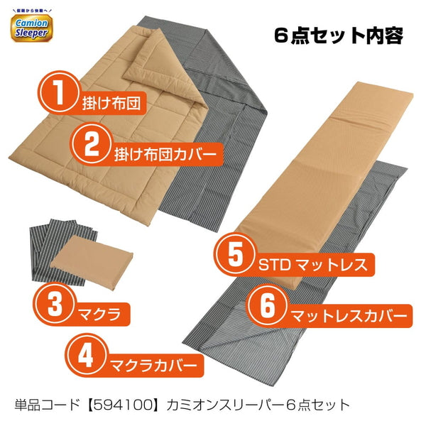 ジェットイノウエ カミオンスリーパー 高機能布団6点セット