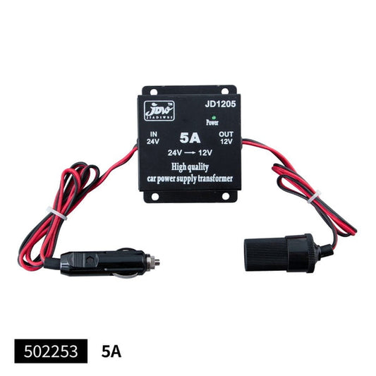 ジェットイノウエ DC/DCコンバーター シガーソケット/プラグ付 DC/DCコンバーター５A 502253