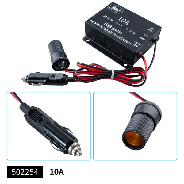 ジェットイノウエ DC/DCコンバーター シガーソケット/プラグ付 DC/DCコンバーター10A 502254