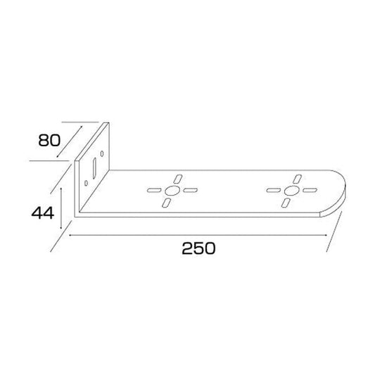 ジェットイノウエ ステンレス マーカー取付ステー L型 80×44×250 502803