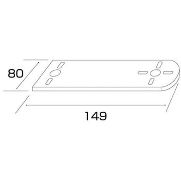 ジェットイノウエ ステンレス マーカー取付ステー フラット型 80×149 502807