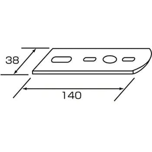 ジェットイノウエ ステンレス マーカー取付ステー フラット型 38×140 502825
