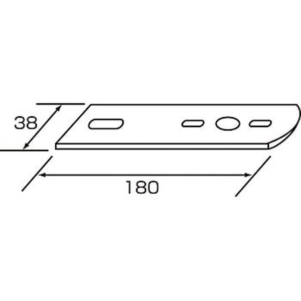ジェットイノウエ ステンレス マーカー取付ステー フラット型 38×180 502826