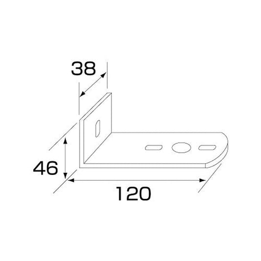 ジェットイノウエ ステンレス マーカー取付ステー L型 38×48×120 502830