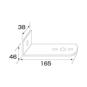 ジェットイノウエ ステンレス マーカー取付ステー L型 38×46×165 502831