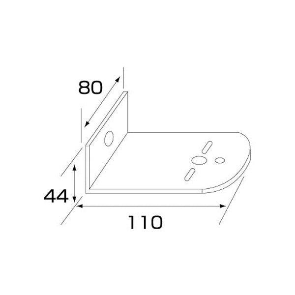 ジェットイノウエ ステンレス マーカー取付ステー L型 44×80×110 502833