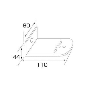 ジェットイノウエ ステンレス マーカー取付ステー L型 44×80×110 502833