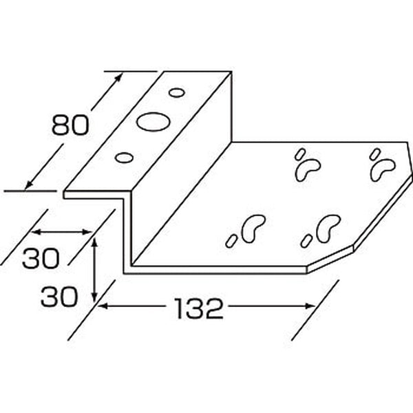 ジェットイノウエ フラットマーカーランプ取付ステー Z型 80×30×30×132 502845