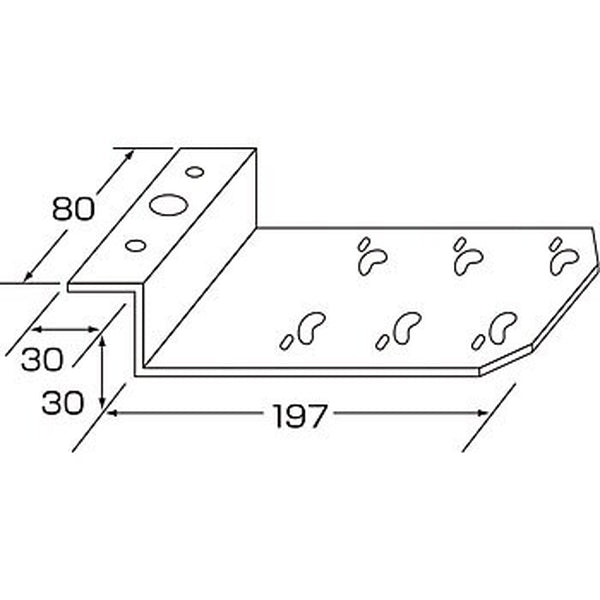 ジェットイノウエ フラットマーカーランプ取付ステー Z型 80×30×30×197 502846