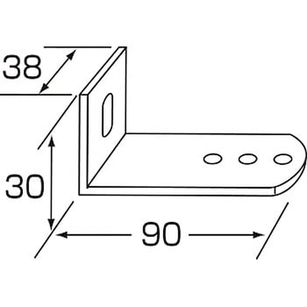 ジェットイノウエ ミニサイドマーカーランプ取付ステー 38×30×90 502875
