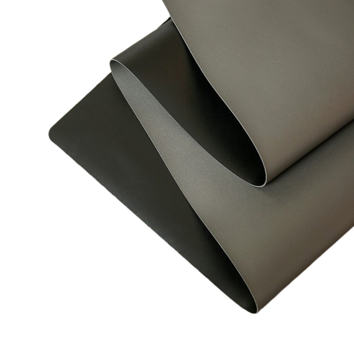 フェイクレザーデスクマット80×40cm　黒×灰　D8040P1