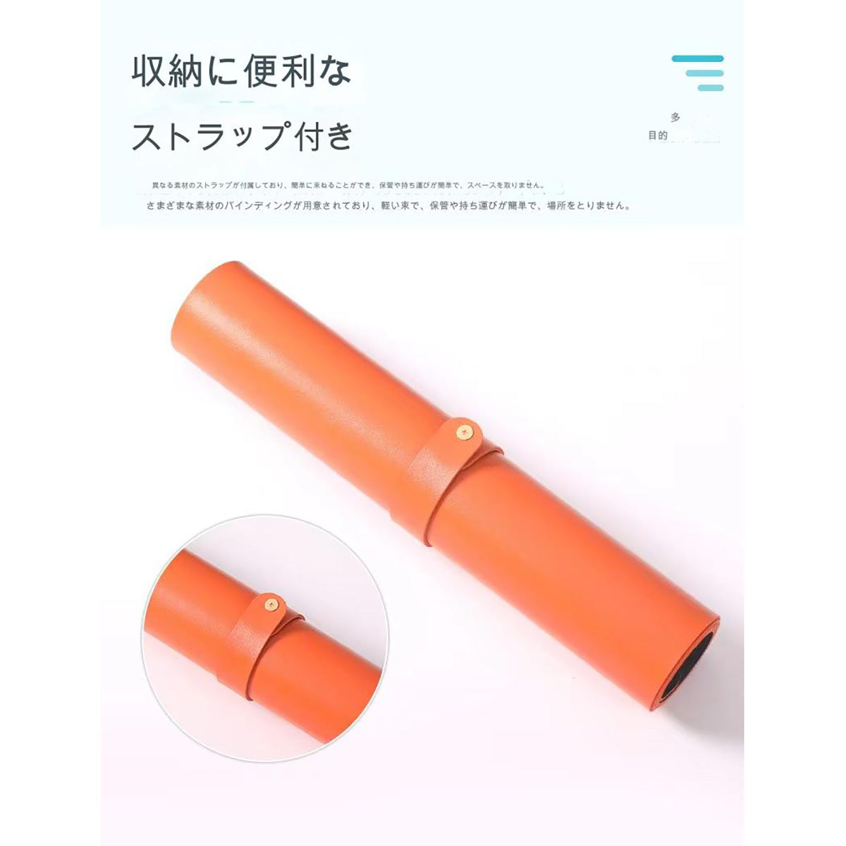 フェイクレザーデスクマット80×40cm　水色×銀　D8040P1