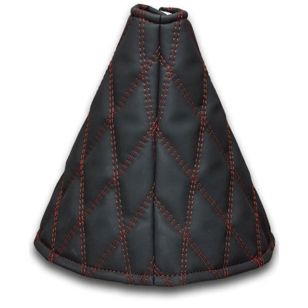 ジェットイノウエ モコモコシフトブーツカバー ダブルステッチ ヌバック調ブラック/赤糸 508100