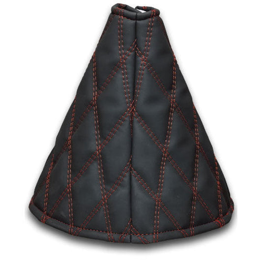 ジェットイノウエ モコモコシフトブーツカバー ダブルステッチ ヌバック調ブラック/赤糸 508100