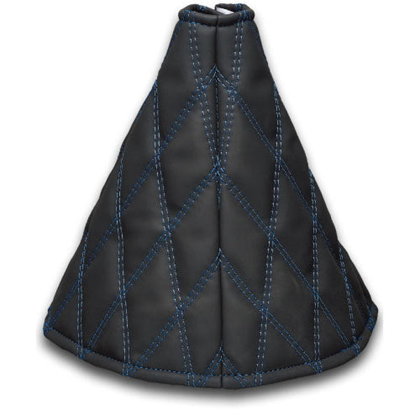 ジェットイノウエ モコモコシフトブーツカバー ダブルステッチ ヌバック調ブラック/青糸 508104