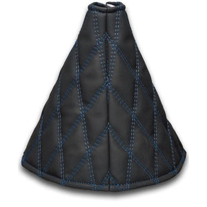 ジェットイノウエ モコモコシフトブーツカバー ダブルステッチ ヌバック調ブラック/青糸 508104