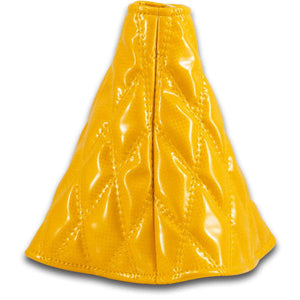 ジェットイノウエ モコモコシフトブーツカバー ダブルステッチ カーボンイエロー 508128