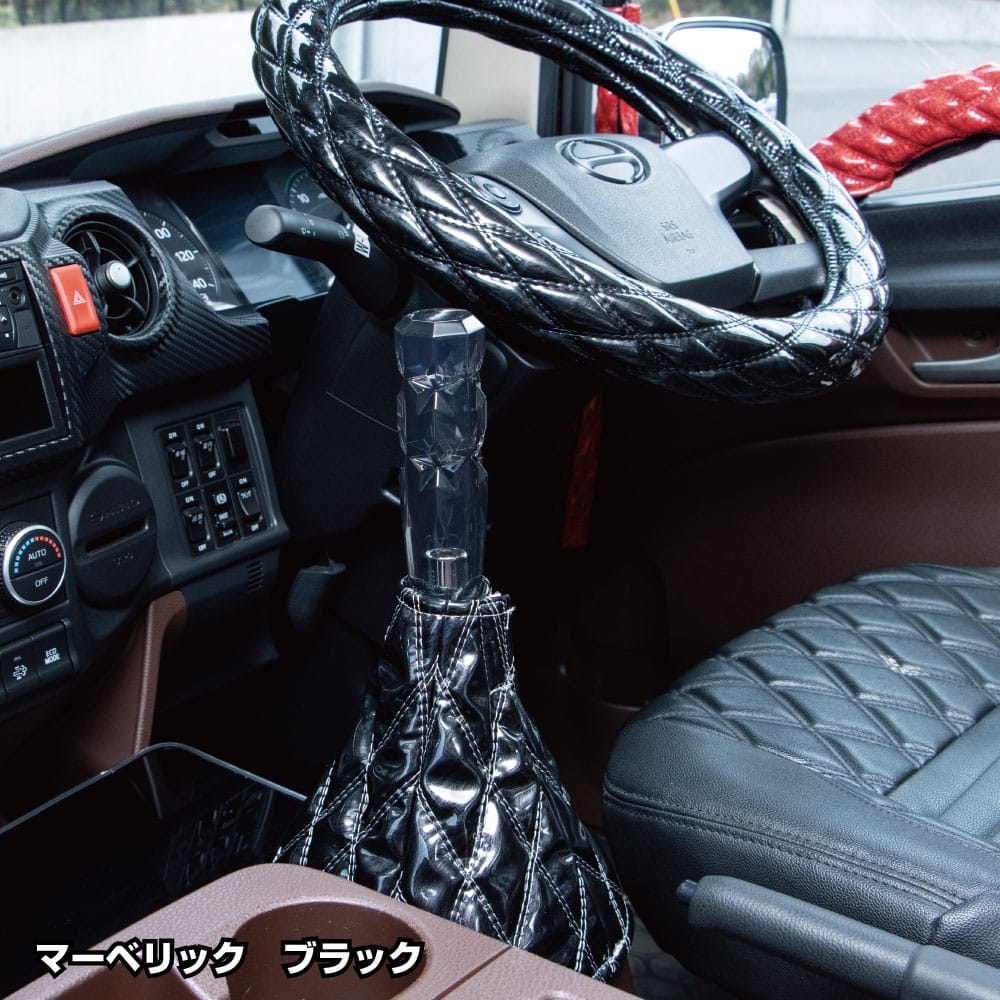 ジェットイノウエ モコモコシフトブーツカバー ダブルステッチ マーベリック ブラック 508132