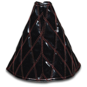 ジェットイノウエ モコモコシフトブーツカバー ダブルステッチ ブラック/赤糸 508410