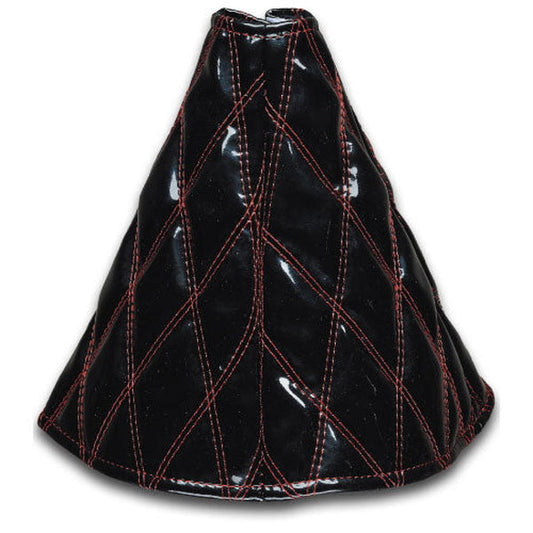 ジェットイノウエ モコモコシフトブーツカバー ダブルステッチ ブラック/赤糸 508410