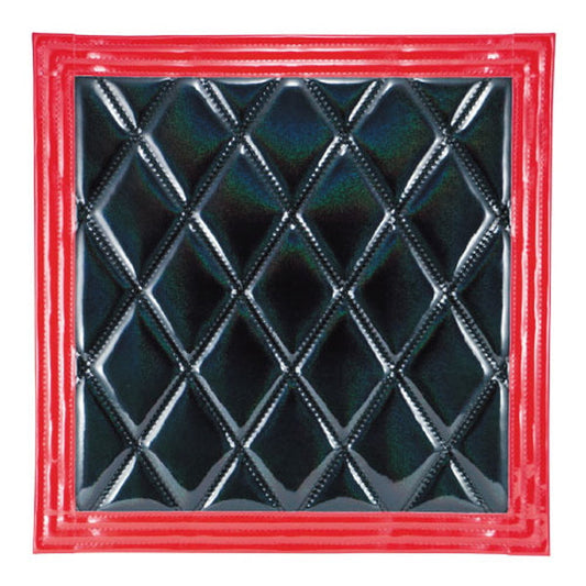 ジェットイノウエ ウレタン入り泥除け［綺羅］Wステッチ 250×430 ブラック/レッド 縦250×横430mm 523833