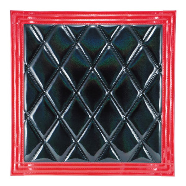 ジェットイノウエ ウレタン入り泥除け［綺羅］Wステッチ 450×430 ブラック/レッド 縦450×横430mm 523853