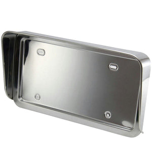 ジェットイノウエ バイザー付ナンバープレート枠 大型/中型 鏡面大型用 524309