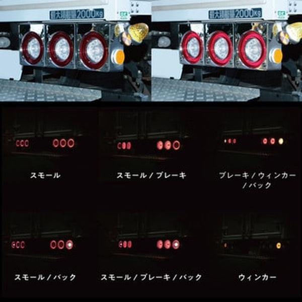 ジェットイノウエ LEDテールランプ 韋駄天 24V車用 ３連テールセット 525162