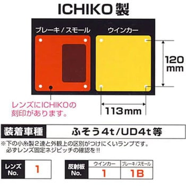 ジェットイノウエ OMテールランプレンズ（純正テールランプ交換用） 市光製 レッド 525632