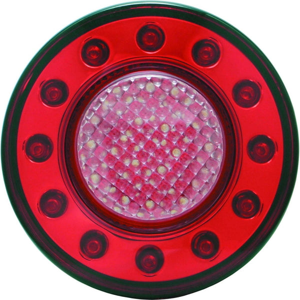 ジェットイノウエ JTL-1103 LED丸型３連テールランプ小型 単体 レッド/アンバー 525689