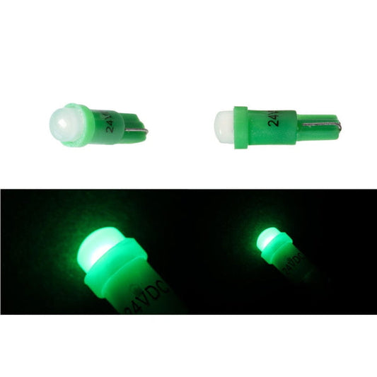 ジェットイノウエ 高輝度LEDウェッジ球 T5サイズ 24V グリーン 528423