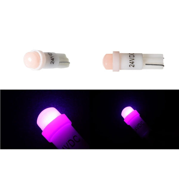 ジェットイノウエ 高輝度LEDウェッジ球 T5サイズ 24V ピンク 528425