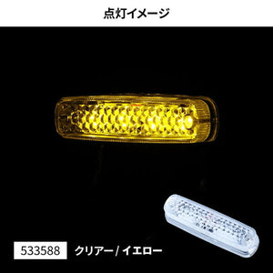 ジェットイノウエ LED 車高灯ランプNEO ３D クリアー/イエロー 533618
