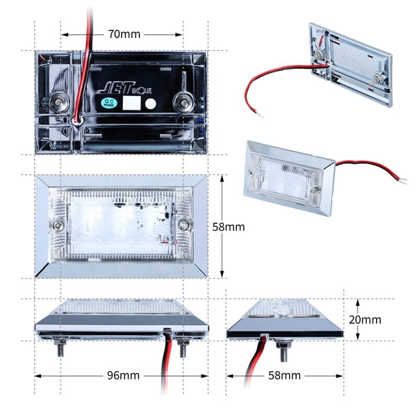 ジェットイノウエ ハイパワーフラットマーカーランプNEO カラーレンズ レッド 534516