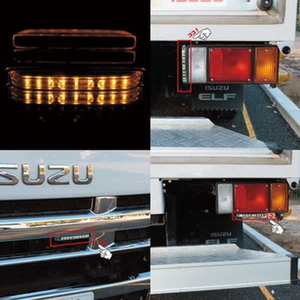 ジェットイノウエ LEDスリムストロボライト 12/24V共用 アンバー 534652