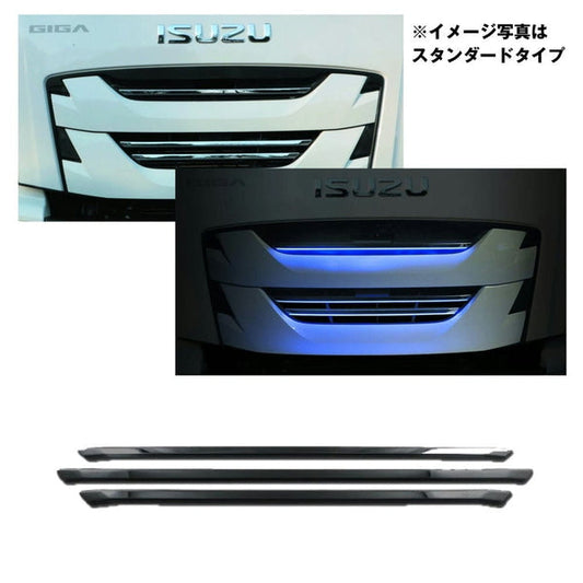 ジェットイノウエ LEDジェットイノウエ フロントグリルトリムセット ファイブスターギガ ブラッククローム 573322