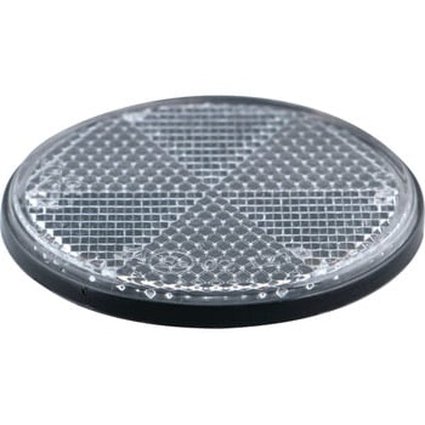 ジェットイノウエ ＮＥＷリフレクター 丸型 60mmΦ 両面テープ固定タイプ 黒ベース クリア 592263