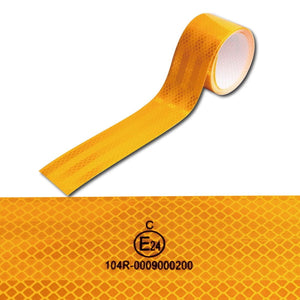 ジェットイノウエ リフレクター 反射テープ Ｅマーク付き 各色 50mm幅 x 25M 黄色 592342