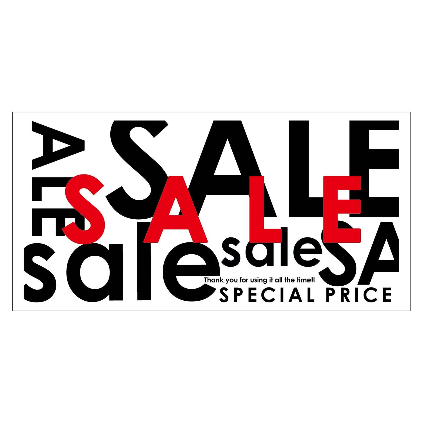 貼ってはがせるウィンドウサイン　セール　Sサイズ