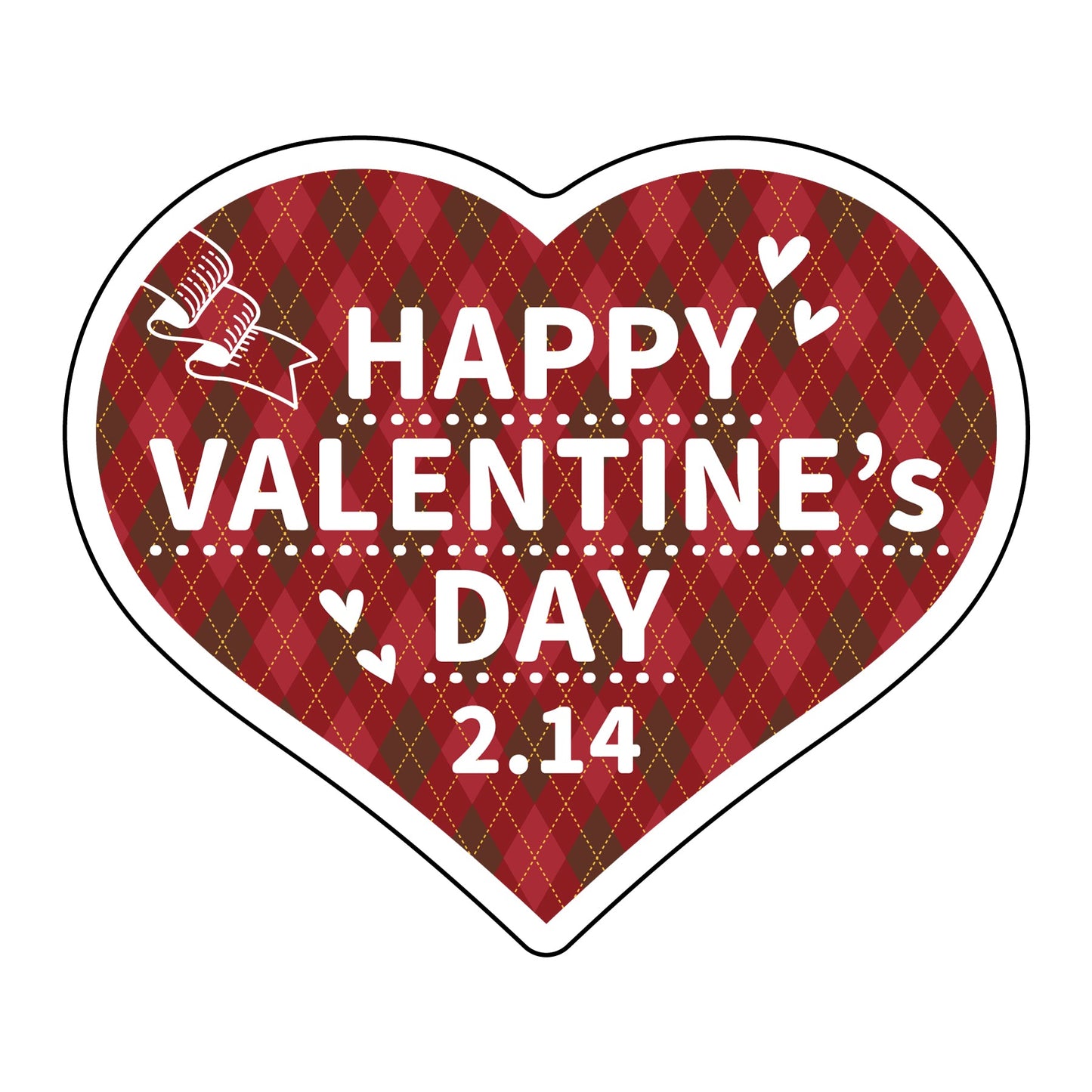 貼ってはがせるウィンドウサイン　バレンタインA　Sサイズ